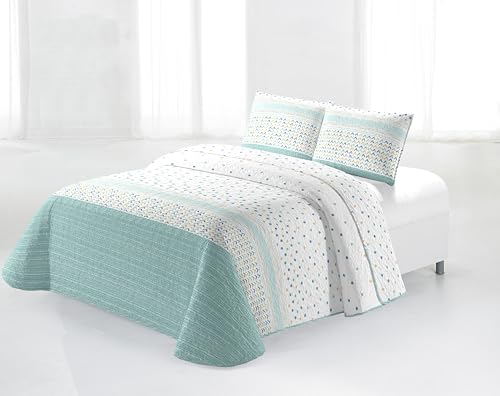 Miracle Home. Tagesdecke Bastia Ultras, 100% gebürstete Mikrofaser, leicht und atmungsaktiv, 280 x 265 cm, Bett 180 cm von Miracle Home