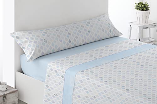 Pyrenäen Thermo-Bettwäsche-Set (3-teilig) Mandel, 105 x 200, blau von Miracle Home