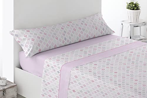 Pyrenäen Thermo-Bettwäsche-Set (3-teilig) Mandel, 135 x 200, Rosa von Miracle Home