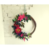 Filzblumenkranz Lila Pfingstrosen Wunderkranz Große Größe Filzkranz Haustür Heller Kranz Sommerdekor Einzigartiger Blumenkranz Filzblumenkranz Lila Pfingstrosen Wunderkranz Große Größe Filzkranz Haustür Heller Kranz Sommerdekor Einzigartiger Blumenkranz von MiracleWORLDcrafts