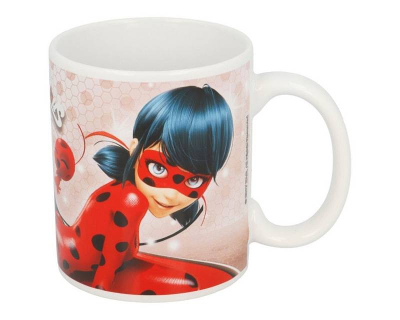 Miraculous - Ladybug Trinkflasche Miraculous Ladybug Tasse 325ml Pinkcell Keramikbecher im Geschenkset von Miraculous - Ladybug