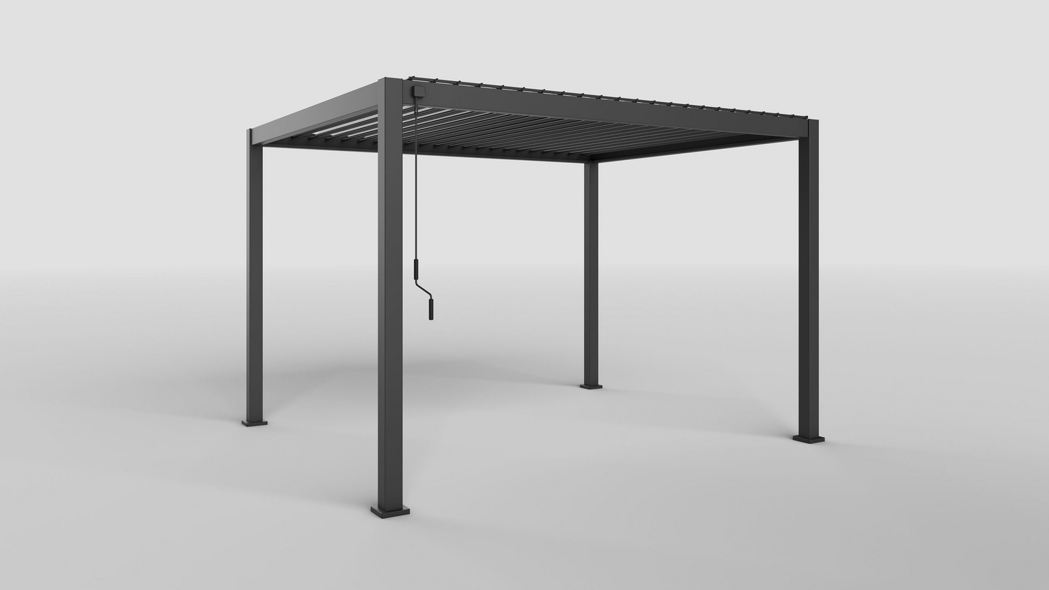 B-Ware Mirador Pergola Deluxe Pavillon Terrassenüberdachung 3x3.6 M Anthrazit von Mirador