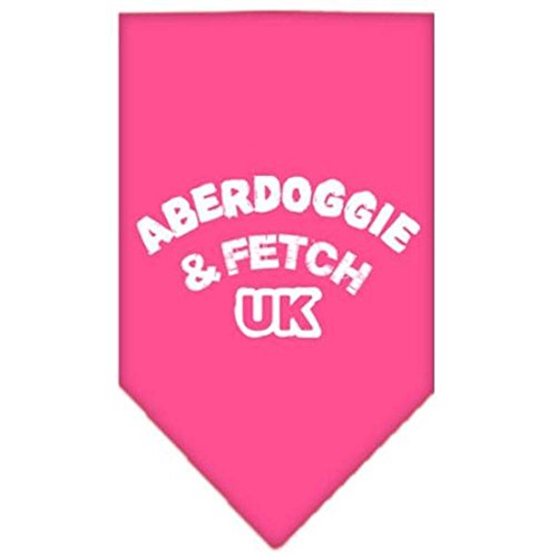 Mirage Hundehalstuch mit Siebdruck, Motiv: Aberdoggie and Fetch UK, Größe S, Hellrosa von Mirage Pet Products