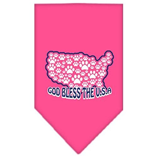 Mirage Pet Products God Bless USA Siebdruck Bandana für Haustiere, klein, Pink von Mirage Pet Products