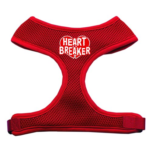 Mirage Heart Breaker Hundegeschirr, weiches Netzgewebe, Größe S, Rot von Mirage Pet Products