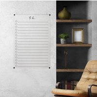 Personalisierte Klare Acrylwand Checkliste To Do-Liste, Trocken Abwischbare Tafel, Täglicher Wochenplaner Für Die Küche, Bürodekor + 4 Gratis Marker von MirageCustomGift