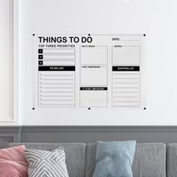 Tägliche Wöchentliche To Do Liste, Acryl-Weihnachts-Einkaufsliste-Organizer Weihnachten Dry Erase Wandkalender Notizen Whiteboard + 4 Gratis Marker von MirageCustomGift