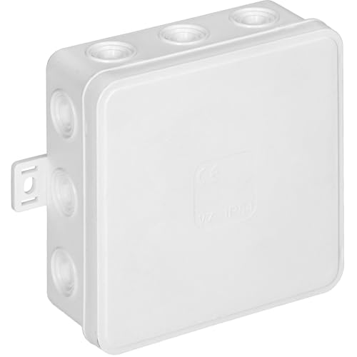Miratic Abzweigdose Wasserdicht IP54 Verteilerdose Außen Wasserdicht mit 12 Gummidrüsen Abzweigdose Aufputz Robuste und Sichere Elektroinstallation für Außenbereiche (Weiß) von Miratic
