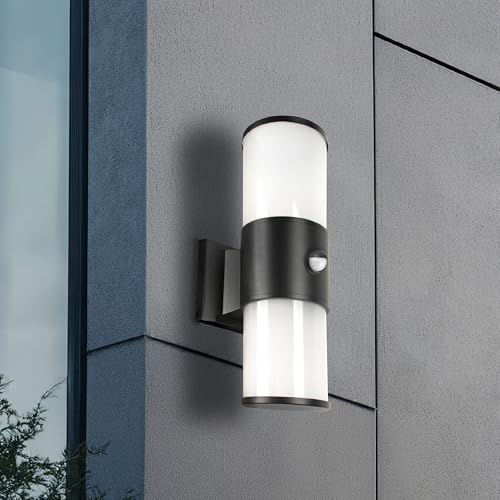 Miratic Außenlampe Wand IP54 - Wandleuchte Außen mit E27 Robuste Außenleuchte Wand für Garten und Terrasse Elegante Wandlampe E27 für Stilvolle Außenbeleuchtung (mit Bewegungssensor) von Miratic