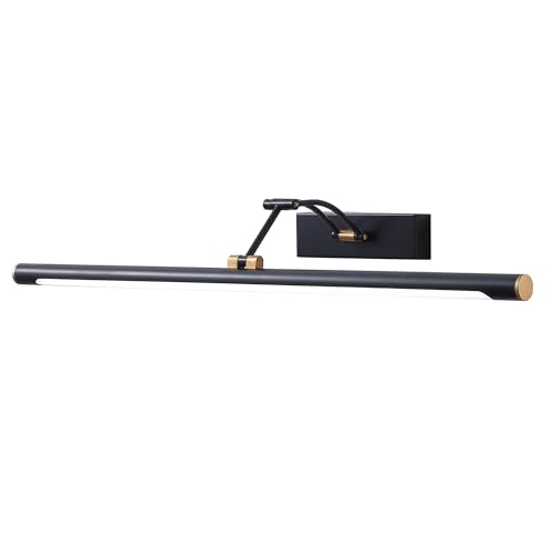 Miratic Badezimmer Lampe 4000K Spiegelleuchte Bad in Schwarz IP44 Wasserdicht Neutralweiß Lichtfarbe Perfekte Lampe für Badezimmer (50cm/9W/990lm) von Miratic