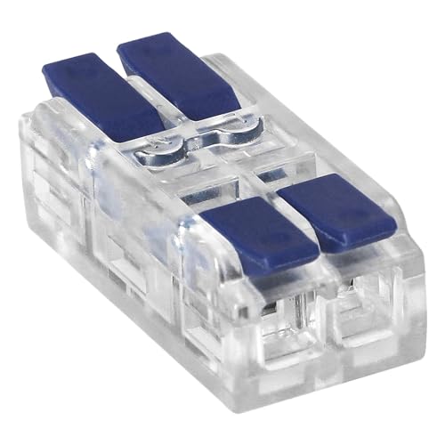 Miratic Beidseitig Verbindungsklemmen mit Hebel Kabelklemmen Elektro Klemmen Elektro für Kabel 0,75-4mm² IEC 450V/32A (2- Draht/6 Stk) von Miratic
