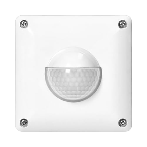 Miratic Bewegungsmelder Mit 2 Und 3-Draht - 190 Grad IP65 Reichweite Bis 10 m - Für Abzweigdose 500W - Weiß von Miratic