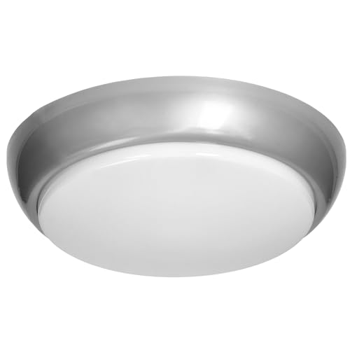 Miratic Deckenleuchte Wandleuchte Rund Deckenlampe mit E27 Fassung 2 x E27 Deckenlampe e27 Fassung Leistung: 40W Matter Lampenschirm IP44 IK10 Schutzklasse: II (Silber) von Miratic