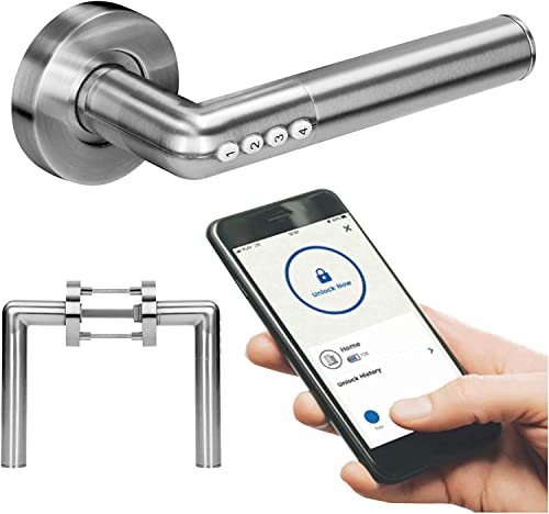 Miratic Elektronisches Türschloss Bluetooth Smart PIN- und Bluetooth-Öffnung IP44 (Silber) von Miratic