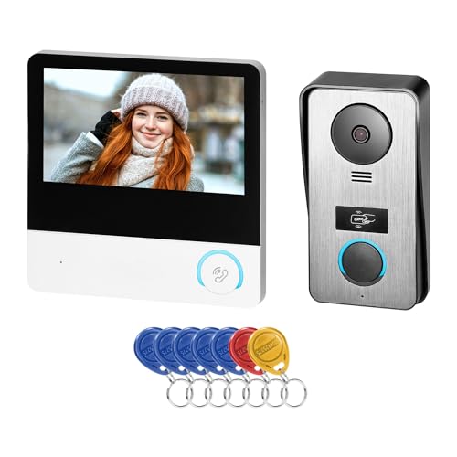 Miratic Video Türsprechanlage Einfamilien und Türsprechanlage mit Türöffner Full HD Bildschirm 7" Touch-Screen RFID Türsprechanlage mit Kamera IP 55 von Miratic