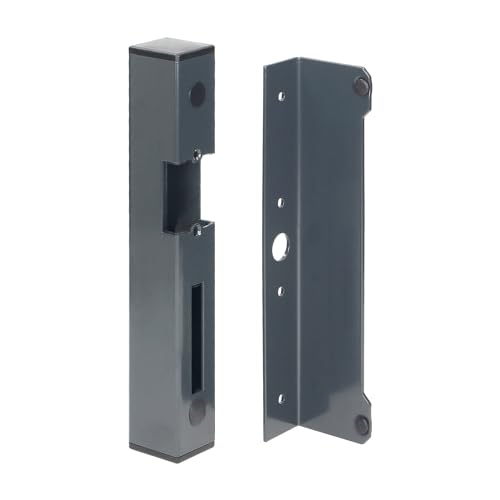 Miratic Kassette für Elektrischer Türöffner - Elektrisches Türschloss - Türschloss Elektrisch - Universell für Rechts und Links Öffnende Tore Aus Verzinktem Profil 40x40mm (Anthrazit) von Miratic