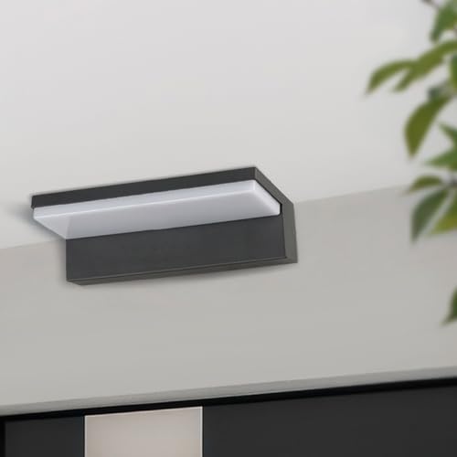 Miratic LED Aussenleuchte Schwarz Moderne Wandlampe Aussen 9W 500lm Energieeffiziente Außenleuchte Wand für Garten und Terrasse 4000K IP54 von Miratic