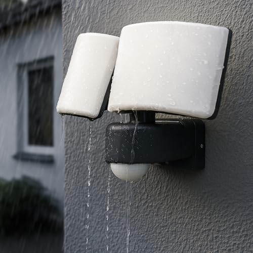 Miratic LED Strahler Außenlampe mit Bewegungsmelder 2x20W IP65 Außenlampe Wand 2x1600lm Sicherheitslicht für Garten Auffahrt Garage (mit Bewegungssensor) von Miratic