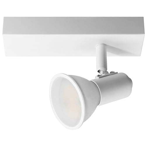 Miratic Spots Deckenleuchte Deckenlampe Weiß GU10 IP20 Stilvolle Deckenspots für Innenbeleuchtung in Wohnzimmer Küche und Schlafzimmer (Glühbirne fehlt) (1x60W) von Miratic