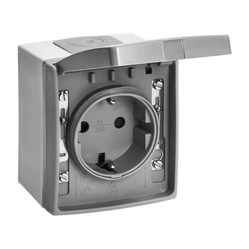 Miratic Steckdose Aufputz, Aufputz Steckdose IP55 Aufputzsteckdose Aussenbereich Wetterfeste Wandmontage Steckdose mit IP55 Schutzklasse Anschlussart: Steckbar, selbstverriegelnd von Miratic