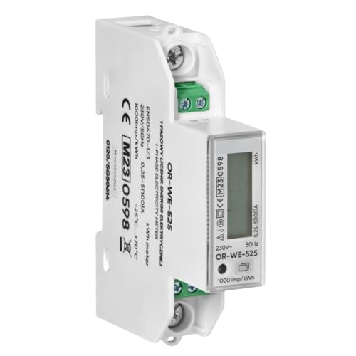 Miratic Stromzähler Hutschiene 1-Phasen-1-DIN-Schienenmodul TH-35 mm 100 A MID RS485 für Solar-PV-Systeme von Miratic