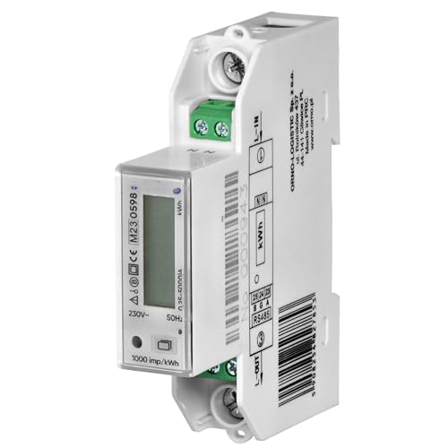 Miratic Stromzähler Hutschiene 1-Phasen DIN-Schienenmodul TH-35mm 100A MID RS485 für PV-Solarsysteme (RS-485-Schnittstelle + Multitarif) von Miratic