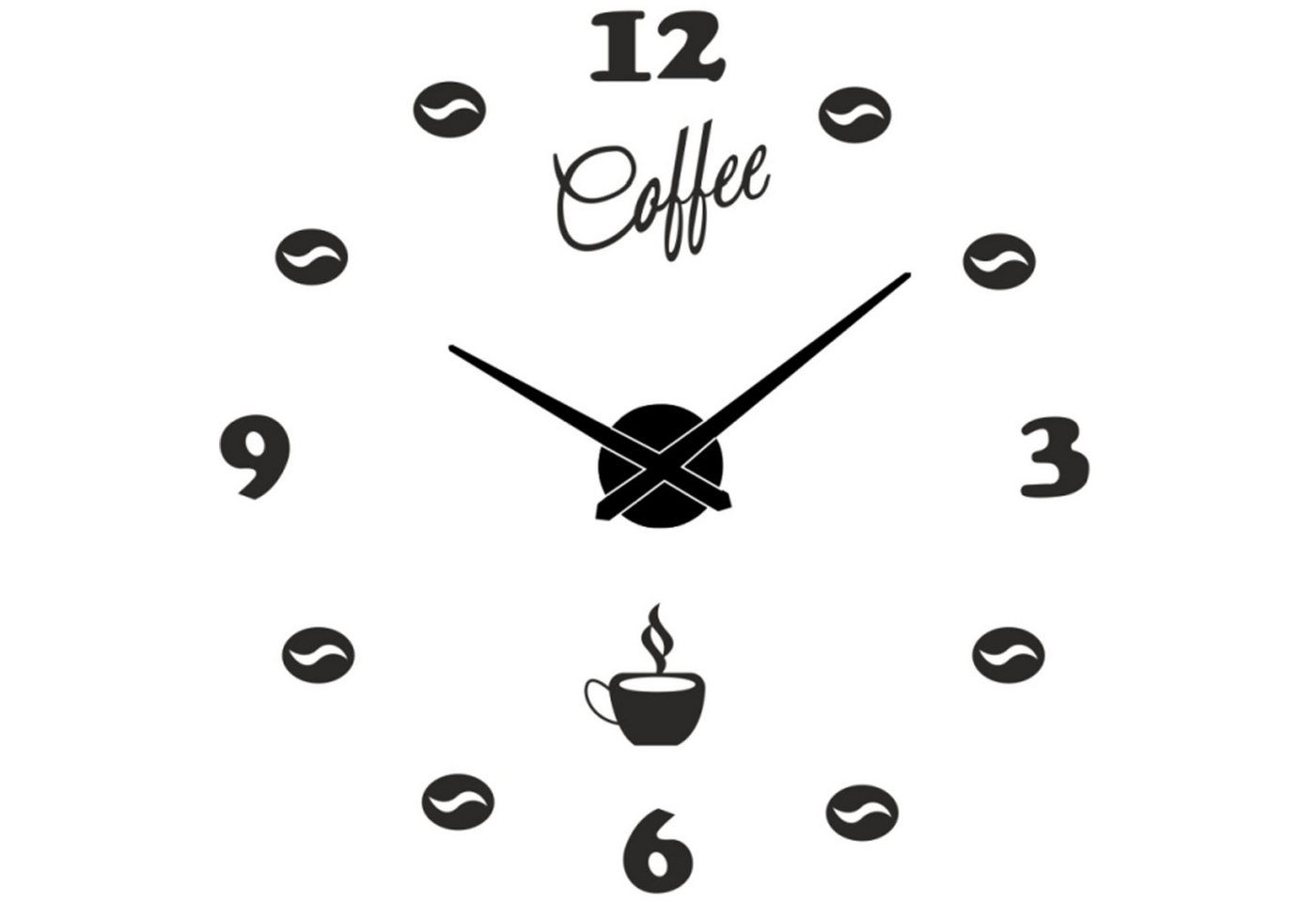 Miraval Wanduhr Miraval DIY Wanduhr Schwarz Miraval Wanduhr Miraval DIY Wanduhr Schwarz von Miraval