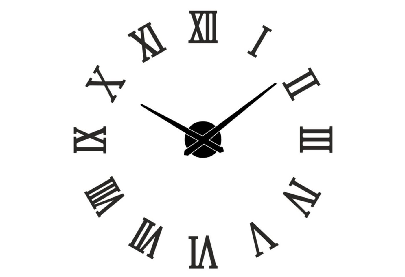 Miraval Wanduhr Miraval DIY Wanduhr römisch schwarz Miraval Wanduhr Miraval DIY Wanduhr römisch schwarz von Miraval