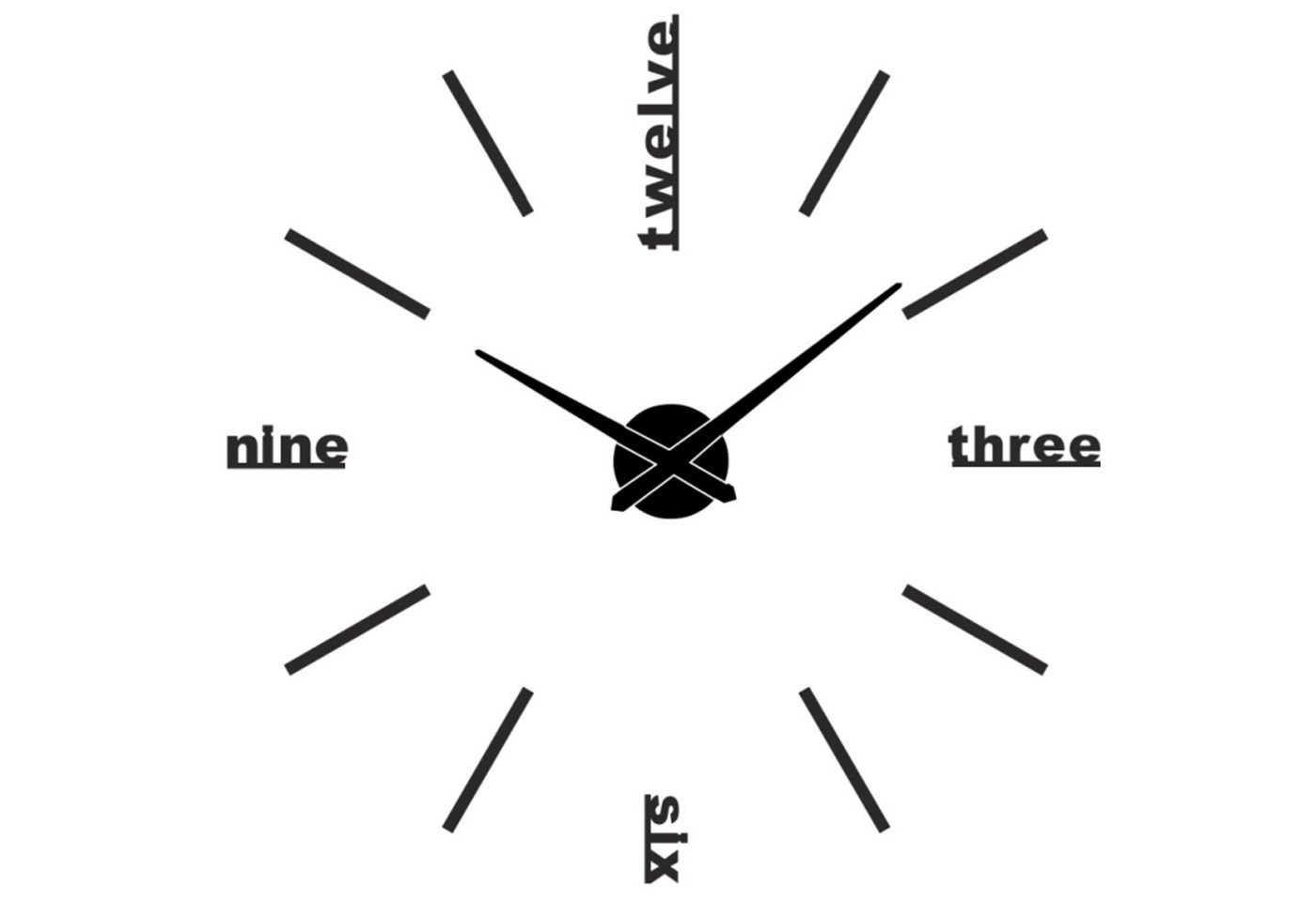 Miraval Wanduhr Miraval Moderne DIY Wanduhr Schwarz Miraval Wanduhr Miraval Moderne DIY Wanduhr Schwarz von Miraval