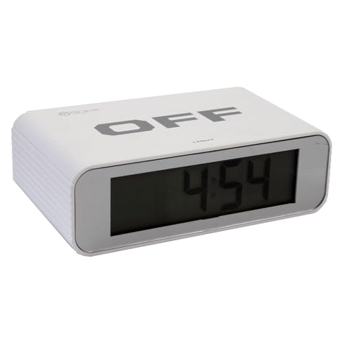 Miraval digitaler LCD Wecker mit Flip-Funktion Snooze Hintergrundbeleuchtung Schwarz Ansteigender Alarm (Weiß) von Miraval