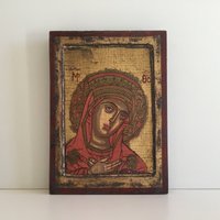 Saint Mary Icon | 1960Er Jahre Herkunft Griechenland von MireilleBoutique