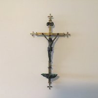Seltenes Kruzifix Mit Wasserguß | 19.jh von MireilleBoutique