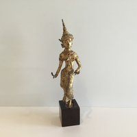 Theppanom Temple Dancer | 1900Er Jahre Stehende Bronzestatue von MireilleBoutique