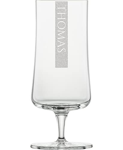 Miriquidi 2X Pilsglas 0,3l Biertulpe mit Namens Gravur | 2er Set 0.3 Schott Beer Basic Gläser mit Namen | Spülmaschinenfest | Biergtulpen + Individuelle Lasergravur - 2 Stück von Miriquidi