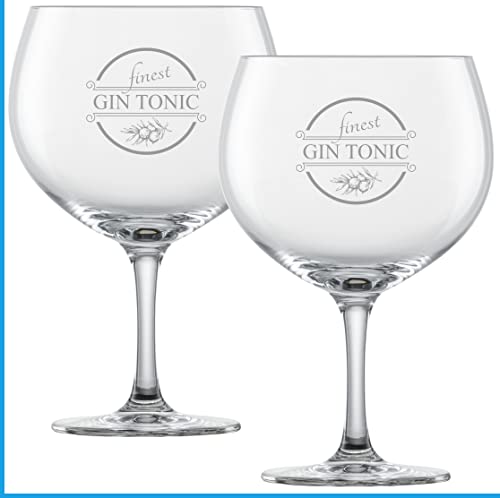 Miriquidi Finest Gin Tonic Gläser Ballongläser 2er Set Groß | 710ml Schott Glas | Spülmaschinengeeignet durch Lasergravur | Schott Bar Special Gläser 2 Stück | Ballonglas 2X von Miriquidi