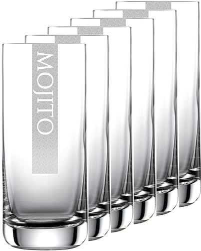 Miriquidi Mojitogläser 2er Serie COOLGLAS Mojito | 0,33l Schott Glas | Spülmaschinenfest durch Lasergravur| Gläser für Mojito CoolGlas 2 Stück von Miriquidi