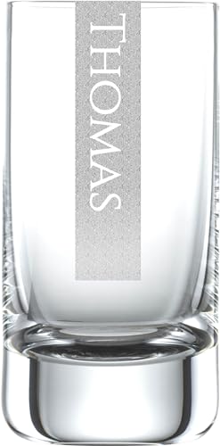 Miriquidi Schnapsglas mit Gravur 1 Stück | 5cl Schott Glas mit Namen | LogoGlas | Spülmaschinenfest | Schnapsglas & Individuelle Lasergravur von Miriquidi