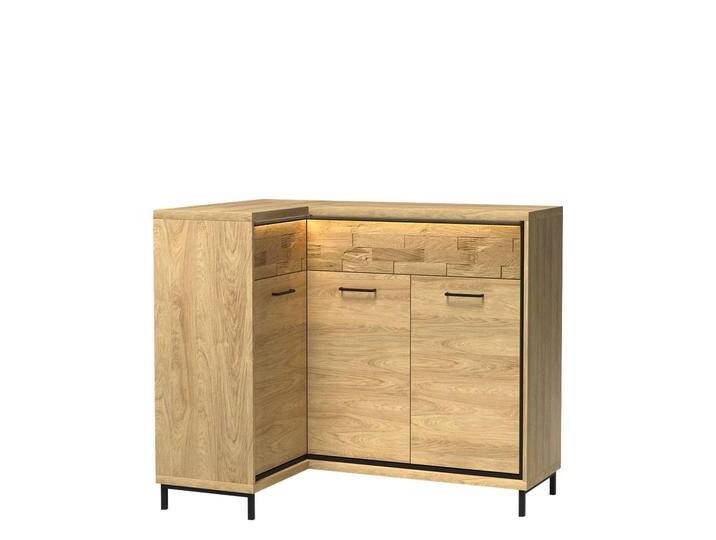 Eckkommode Mediolan 15 Beleuchtung Stilvoll Wohnzimmer Sideboard Highboard Schrank von Mirjan24