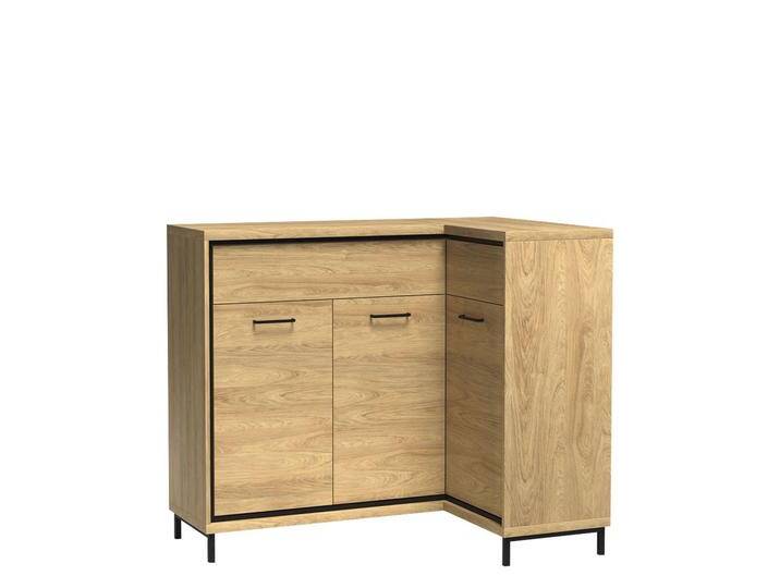 Eckkommode Mediolan 15 Beleuchtung Stilvoll Wohnzimmer Sideboard Highboard Schrank von Mirjan24