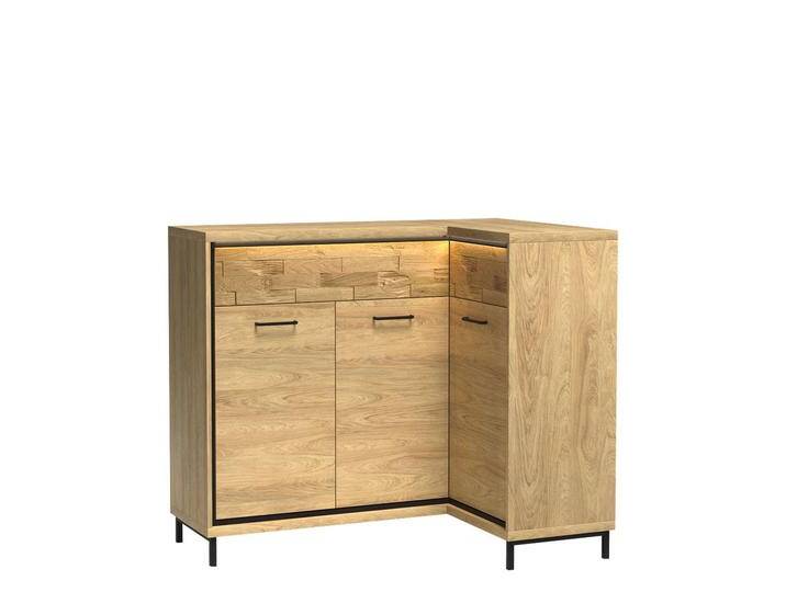 Eckkommode Mediolan 15 Beleuchtung Stilvoll Wohnzimmer Sideboard Highboard Schrank von Mirjan24