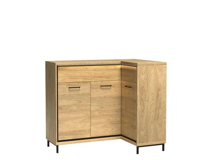 Eckkommode Mediolan 15 Beleuchtung Stilvoll Wohnzimmer Sideboard Highboard Schrank von Mirjan24