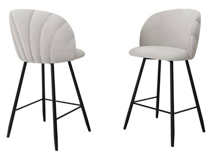 MIRJAN24 Barhocker K99 H (1 Stück), Beine aus Metall, 51x51x105 cm, beige, Royal Velvet 01 von Mirjan24