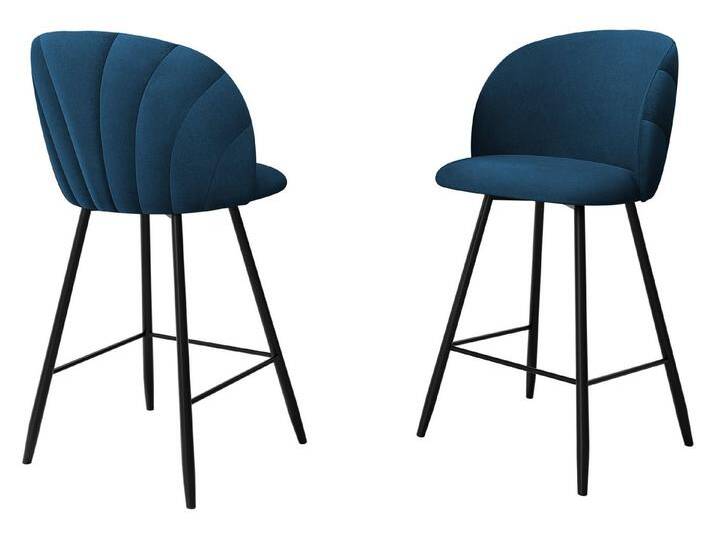 MIRJAN24 Barhocker K99 H (1 Stück), Beine aus Metall, 51x51x105 cm, blau, Royal Velvet 14 von Mirjan24