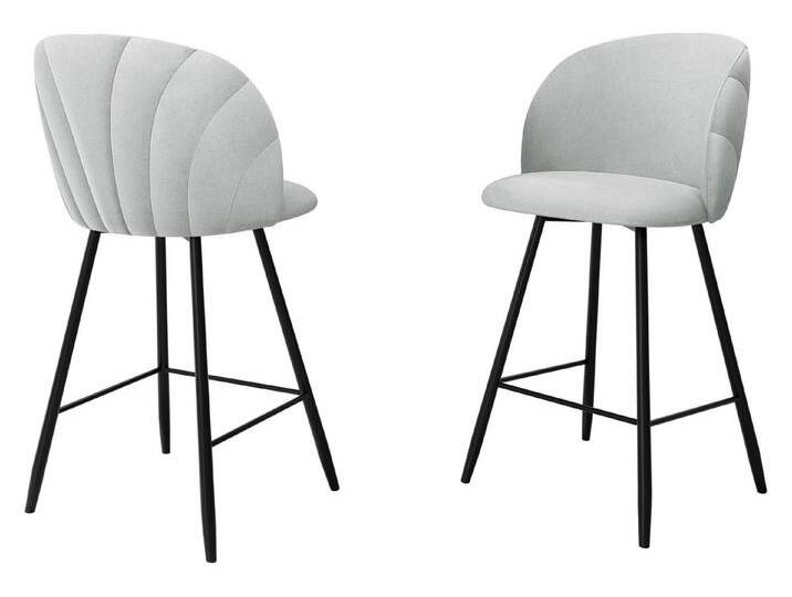MIRJAN24 Barhocker K99 H (1 Stück), Beine aus Metall, 51x51x105 cm, grau, Royal Velvet 17 von Mirjan24