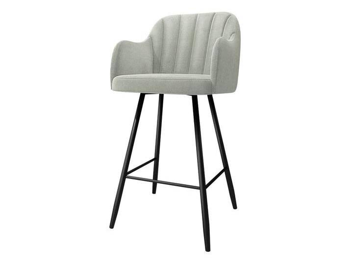 MIRJAN24 Barhocker SH1 (1 Stück), Beine aus Metall, 56x52x105 cm, grau, Magic Velvet 2240 von Mirjan24