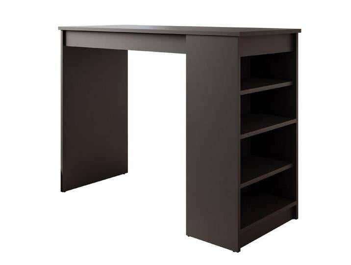 MIRJAN24 Bartisch Zotino (mit Regale), 115x50x102 cm, schwarz, Schwarz von Mirjan24