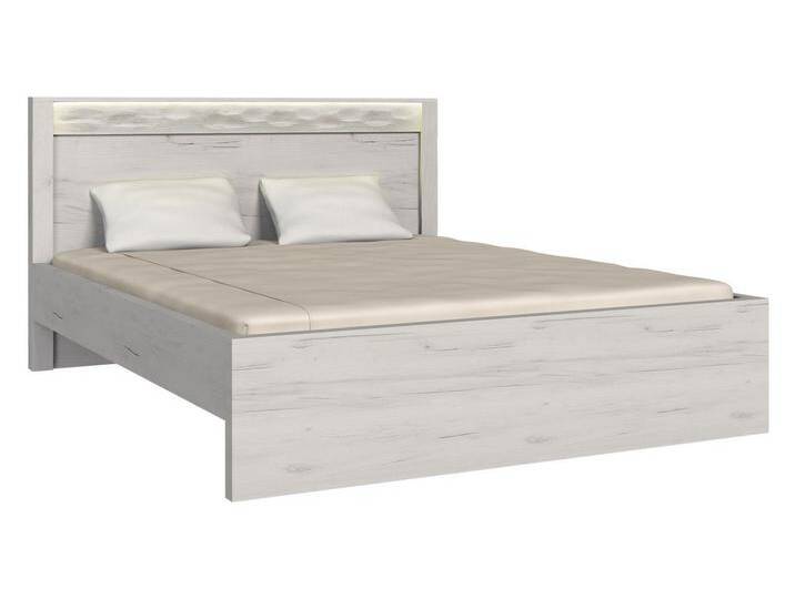 MIRJAN24 Bett Indianapolis I19, integrierter Lattenrost, 160x200 cm, weiß, mit warmweißer LED Beleuchtung, Kraft Weiss MIRJAN24 Bett Indianapolis I19, integrierter Lattenrost, 160x200 cm, weiß, mit warmweißer LED Beleuchtung, Kraft Weiss von Mirjan24
