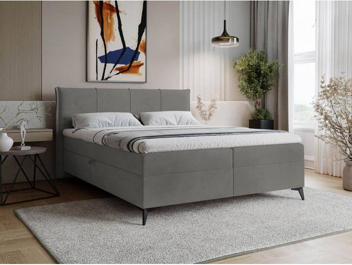 MIRJAN24 Boxspringbett Eco (mit zwei Bettkästen), Härtegrad H3, 140/160/180x200 cm, grau, Velo 635 von Mirjan24