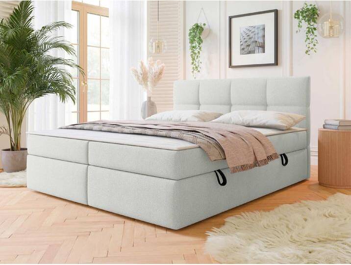 MIRJAN24 Boxspringbett Figaro (mit zwei Bettkästen), 140/160/180 cm, Bonellfederkernmatratze, Topper, beige, Curio 02 von Mirjan24