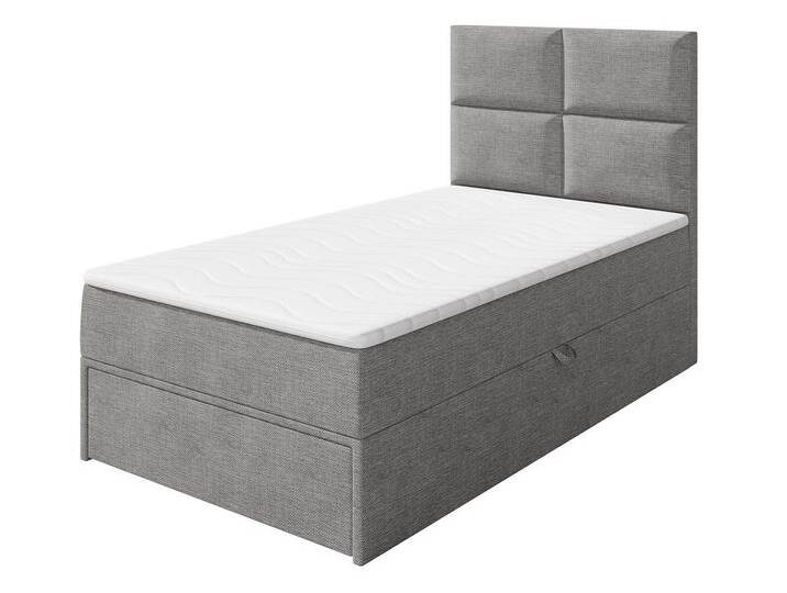 MIRJAN24 Boxspringbett Garda Lux II (mit Bettkasten und Bettschublade), Matratzentopper, Hauptmatratze, grau, mit Bettkasten öffnet sich nach Links von Mirjan24
